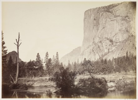 El Capitan, 3600 ft., Yo Semite; Carleton Watkins, American, 1829 - 1916, Yosemite, California, United States; negative 1861