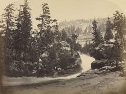 Cascade - Nevada Fall - 700 ft. Yo Semite; Carleton Watkins, American, 1829 - 1916, Yosemite, California, United States; 1861