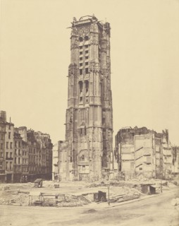 La Tour St. Jacques; Édouard Baldus, French, born Germany, 1813 - 1889, Paris, France; 1850 - 1853; Salted paper print