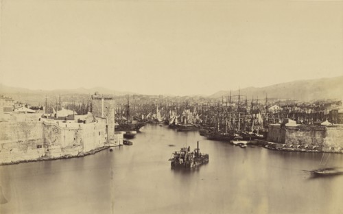 Marseilles; Édouard Baldus, French, born Germany, 1813 - 1889, Marseille, France; 1850 - 1860; Albumen silver print