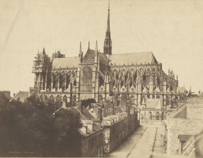 Cathedrale d'Amiens; Édouard Baldus, French, born Germany, 1813 - 1889, Amiens, France; 1850 - 1855; Salted paper print
