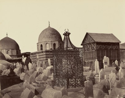 Groupes de Tombeaux - Damas; Félix Bonfils, French, 1831 - 1885, Damascus, Syria; 1872; Albumen silver print