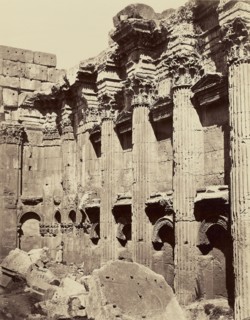 Interieur du Temple de Jupiter - Balbek; Félix Bonfils, French, 1831 - 1885, Baalbek, Syria; 1872; Albumen silver print
