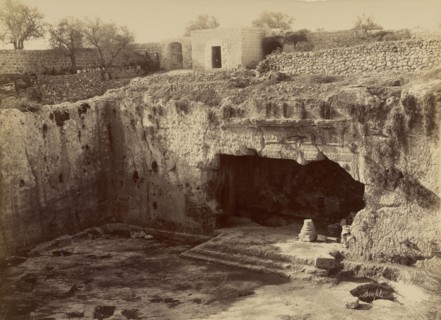Tombeau des Rois, cour intérieure, Jérusalem; Félix Bonfils, French, 1831 - 1885, Jerusalem, Israel; 1867 - 1870; Albumen