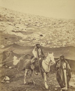 Bédouins de Moab; Félix Bonfils, French, 1831 - 1885, Judean Desert, Palestine; 1867 - 1870; Albumen silver print
