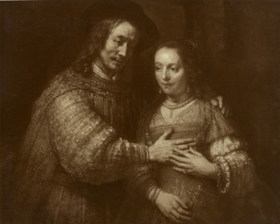 Rembrandt's  The Jewish Bride; Adolphe Braun, French, 1811 - 1877, Paris, France; 1889; Carbon print; 38.1 x 47 cm