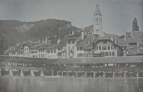 View of Thun, Switzerland; Alphonse-Louis Poitevin, French, 1819 - 1882, 1840 - 1843; Daguerreotype