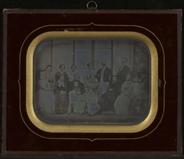 Family group portrait of fourteen Eynard-Lullin members; Jean-Gabriel Eynard, Swiss, 1775 - 1863, July 17, 1849; Daguerreotype