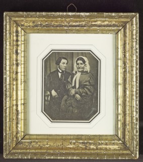 Portrait of a Young Man and Elderly Woman in Matron Cap; Carl Ferdinand Stelzner, German, 1805 - 1894, about 1855