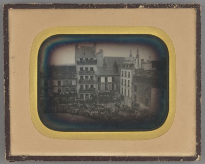 Festival in a French village; French; about 1855; Daguerreotype