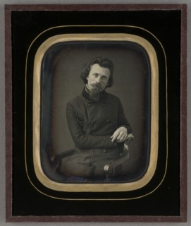 Portrait of a Seated Man; Charles H. Winter, French, 1821 - 1904, about 1852; Daguerreotype
