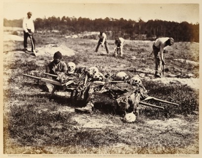 A Burial Party, Cold Harbor, Virginia; John Reekie, American, active 1860s, Print by Alexander Gardner American, born Scotland