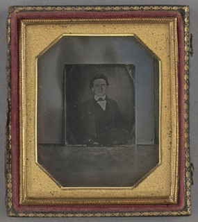 Copy Daguerreotype of a Daguerreotype Portrait of an  Man; American; New York, United States; about 1848; Daguerreotype