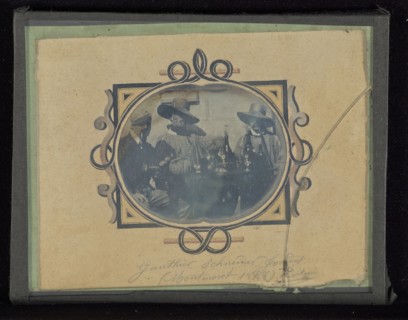 Group portrait of Mr. Gauthier, Mr. Schneider and Mr. Jourdet Taken at Montmorot, Jura, France; Alphonse-Louis Poitevin French