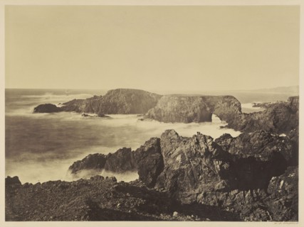 Coast View off Mendocino; Carleton Watkins, American, 1829 - 1916, negative 1863; print about 1866; Albumen silver print