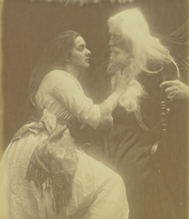 Vivien and Merlin; Julia Margaret Cameron, British, born India, 1815 - 1879, Freshwater, Isle of Wight, England; September 1874