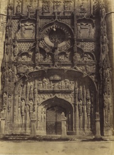 Facade of San Pablo, Valladolid; Charles Clifford, English, 1819,1820 - 1863, 1853; Albumen silver print