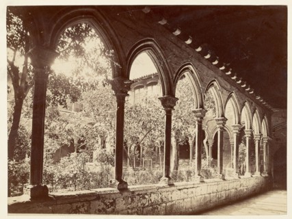 Cloisters of the convent of Santa Catalina; Spanish; Barcelona, Spain; 1885; Albumen silver print