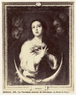 Murillo: La Conception entouree de Cherubins., au Musee du Prado, Juan Laurent, French, 1816 - 1892, Prado, Spain; 1865