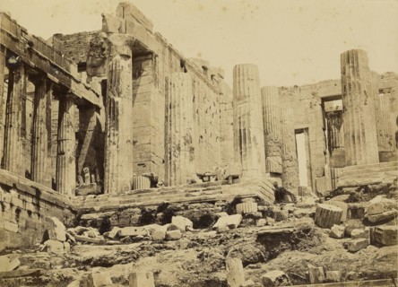 Athens - Acropolis, Propylea from the west; Dimitrios Constantin, Greek, active 1858 - 1860s, 1865; Albumen silver print