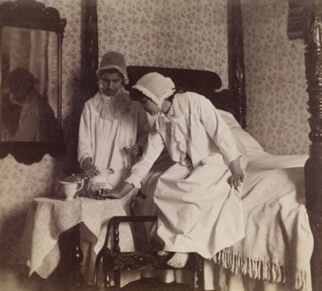 Miss Van Buren and Miss Willoughby; Thomas Eakins, American, 1844 - 1916, about 1890; Albumen silver print
