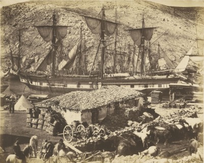 Harbour of Balaklava, the Cattle Pier; Roger Fenton, English, 1819 - 1869, 1855; Salted paper print; 29.2 x 36.5 cm
