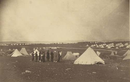 General Bosquets Quarters looking towards Mackenzie Farm; Roger Fenton, English, 1819 - 1869, 1855; Salted paper print