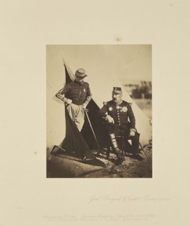 Gen. Bosquet & Capt. Dampierre; Roger Fenton, English, 1819 - 1869, 1856; Salted paper print; 19.7 x 15.6 cm 7 3,4 x 6 1,8 in