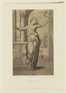 Lucretia; Roger Fenton, English, 1819 - 1869, 1858; Salted paper print; 21.7 x 13.7 cm, 8 9,16 x 5 3,8 in