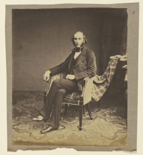 Portrait of a man, seated; Roger Fenton, English, 1819 - 1869, 1850s; Salted paper print; 26 x 21.7 cm 10 1,4 x 8 9,16 in
