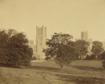 Ely Cathedral from the Park; Roger Fenton, English, 1819 - 1869, 1857; Albumen silver print