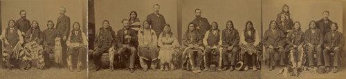 Indian Delegations to Washington, D.C; Alexander Gardner, American, born Scotland, 1821 - 1882, about 1870; Albumen silver