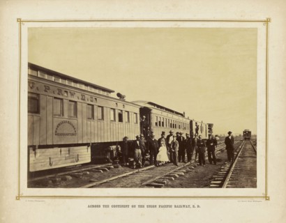 Group at Junction, Kansas; Alexander Gardner, American, born Scotland, 1821 - 1882, 1867; Albumen silver print