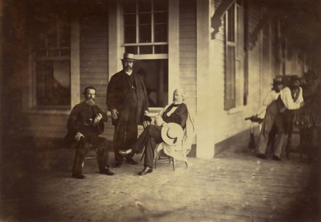 Railroad Commissioners at State Line, Kansas; Alexander Gardner, American, born Scotland, 1821 - 1882, 1867; Albumen silver