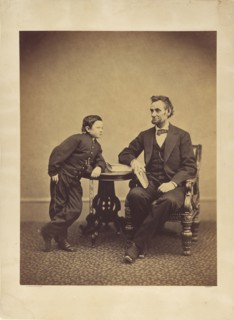 Abraham Lincoln and His Second Son Thomas, Tad, Alexander Gardner, American, born Scotland, 1821 - 1882, February 5, 1865