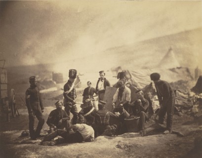 Cooking House of the 8th Hussars; Roger Fenton, English, 1819 - 1869, negative 1855; print January 1, 1856; Salted paper print