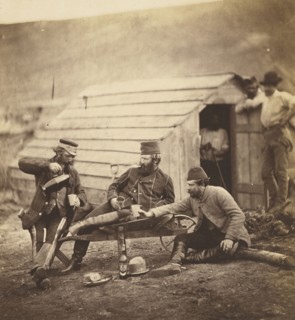 Hardships in the Camp; Roger Fenton, English, 1819 - 1869, 1855; Albumen silver print