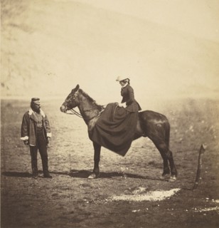 Henry Duberly Esq., Paymaster, 8th Hussars & Mrs. Duberly; Roger Fenton, English, 1819 - 1869, 1855; Albumen silver print