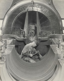 Heart of the Turbine; Lewis W. Hine, American, 1874 - 1940, United States; 1930; Gelatin silver print; 24.1 x 19.4 cm