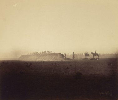 Cavalry Maneuvers, Camp at Châlons; Gustave Le Gray, French, 1820 - 1884, Chalons, France; 1857; Albumen silver print