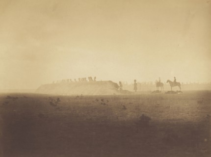 Drill formation, Camp de Châlons; Gustave Le Gray, French, 1820 - 1884, Chalons, France; October 3, 1857; Albumen silver print