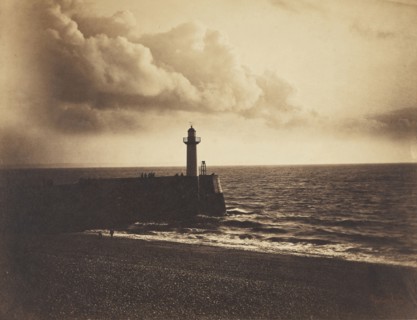 Lighthouse and Jetty, Le Havre; Gustave Le Gray, French, 1820 - 1884, Le Havre, France; 1857; Albumen silver print
