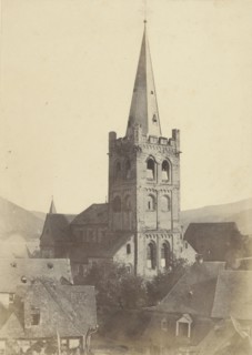 Baccharah: vue sur l'Église; Charles Marville, French, 1813 - 1879, Louis Désiré Blanquart-Evrard, French, 1802 - 1872