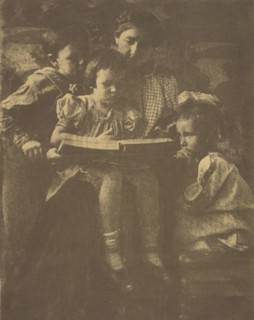 Hermine Turner with Mina and Mason Turner and Elizabeth O'Malley; Gertrude Käsebier, American, 1852 - 1934, Waban
