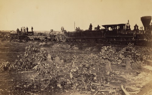 Remains of Wreck on the Track; A.J. Russell, American, 1830 - 1902, about 1862; Albumen silver print