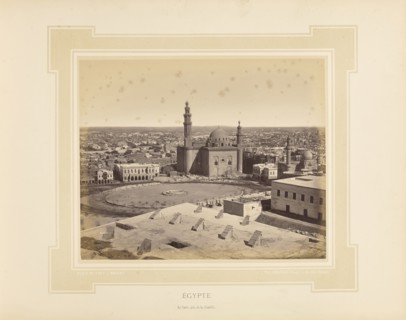 Égypte, Egypt, Le Caire, pris de la Citadelle; Félix Bonfils, French, 1831 - 1885, Alais, France; 1877; Tinted Albumen silver
