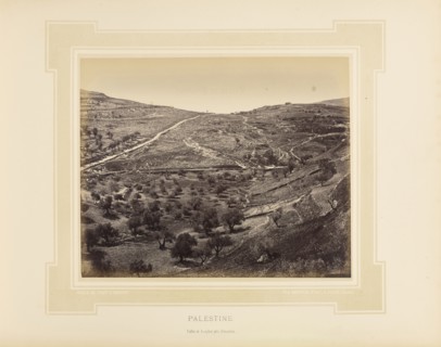 Palestine, Vallée de Josaphat près sic Jerusalem; Félix Bonfils, French, 1831 - 1885, Alais, France; 1877; Tinted Albumen