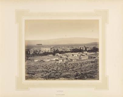 Syrie, Syria, Vue générale de Balbek; Félix Bonfils, French, 1831 - 1885, Alais, France; 1877; Tinted Albumen silver print