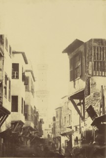 Rue du Caire; Attributed to Baron Paul des Granges, French ?, active Greece 1860s, 1860 - 1869; Albumen silver print