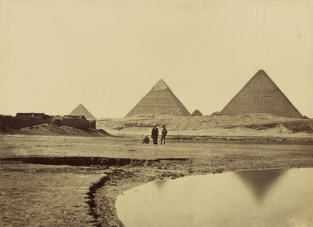 Pyramids; Attributed to Baron Paul des Granges, French ?, active Greece 1860s, 1860 - 1869; Albumen silver print